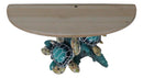 Marine Blue Sea Turtles Swimming by Ocean Corals Floating Wall Bracket Shelf