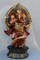 Ebros Large 28.5" Tall Hindu Supreme God Dancing Avatar Nritya Ganesha Chaturthi in Yoga Pose Statue Elephant Deity Patron of Success Arts and Wisdom Hinduism Vastu Altar Decorative