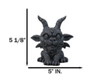 Gothic Agamon Bulldog Horned Gargoyle Figurine 5" H Mythical Fantasy Talisman