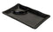 Pack Of 6 Ridged Matte Black Melamine 2 Partitions Rectangular Sushi Plates