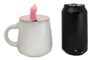 White Whimsical Crowned Unicorn Rainbow Shooting Star Mug With Spoon And Lid