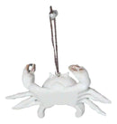 Set Of 6 Antique White Beach Crabs Ocean Marine Wall Hanger Decor Tree Ornaments