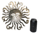Metal Gold Celestial Heavens Sun Face Belenos Wall Decor Plaque Sculpture 12"H