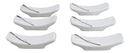 Pack Of 6 Frostflakes Yukino Hana Collection Porcelain Chopsticks Hashioki Rest