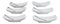 Pack Of 6 Frostflakes Yukino Hana Collection Porcelain Chopsticks Hashioki Rest