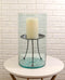 Modern Accent Thick Glass Hurricane Candle Holder With Tripod Metal Stand