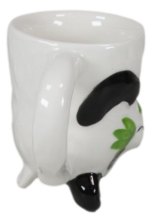 Topsy Turvy Ceramic Giant Asian Panda Bear Latte Juice Dessert Mini Mug Cup