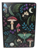 Wicca Dark Forest Toadstool Mushrooms Luna Moth A5 Lined Pages Journal Book