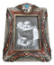Rustic Southwest Silver Concho Turquoise Gem Tribal Patterns Picture Frame 5"X7"