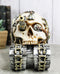 Military War Steampunk Android Gearwork Robotic Cyborg Skull Tank Figurine