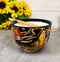Black Oriental Koi Fishes Ceramic Donburi Ramen Soup Bowl With Chopsticks Set