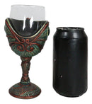 Mystical Horus Wedjat Gaze Eye Of The Dragon Scales Wine Glass Goblet Chalice