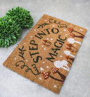 Step Into Magic Dark Forest Mushrooms Wicca Coir Coconut Fiber Floor Mat Doormat