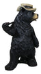 Ebros Rustic Forest Black Bear Outdoor Hiking Figurine W/ Solar LED Light Lantern Lamp