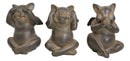 Rustic Country Angel Winged Pigs in See Hear Speak No Evil Poses Figurines Set