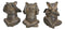 Rustic Country Angel Winged Pigs in See Hear Speak No Evil Poses Figurines Set