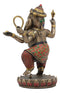 Hindu Supreme God Dancing Nritya Ganesha On Lotus Statue 8"H Patron Of The Arts