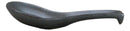Pack of 6 Black Tetsu Kesho Ceramic Asian Soup Spoons With Hook Ends 5.75"L