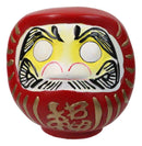Red Talisman of Prosperity Japanese Zen Daruma Figurine With Unpainted Eyes