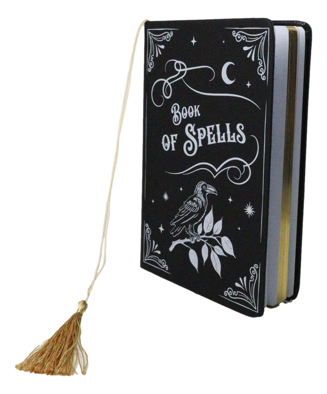 Ebros Gift Mystic Raven Book of Spells A5 Gothic Lined Notebook Journal