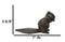 Rustic Cast Iron Standing Chipmunk Squirrel with Long Tail Door Stopper Wedge