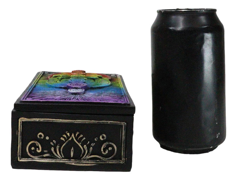 Metaphysical Wicca Rainbow Chakra Energy Zone 7 Colors Tarot Cards Trinket Box