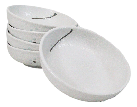 Pack Of 5 Ceramic Yukino Hana Collection Soup Salad Rice Shallow Bowls 10oz