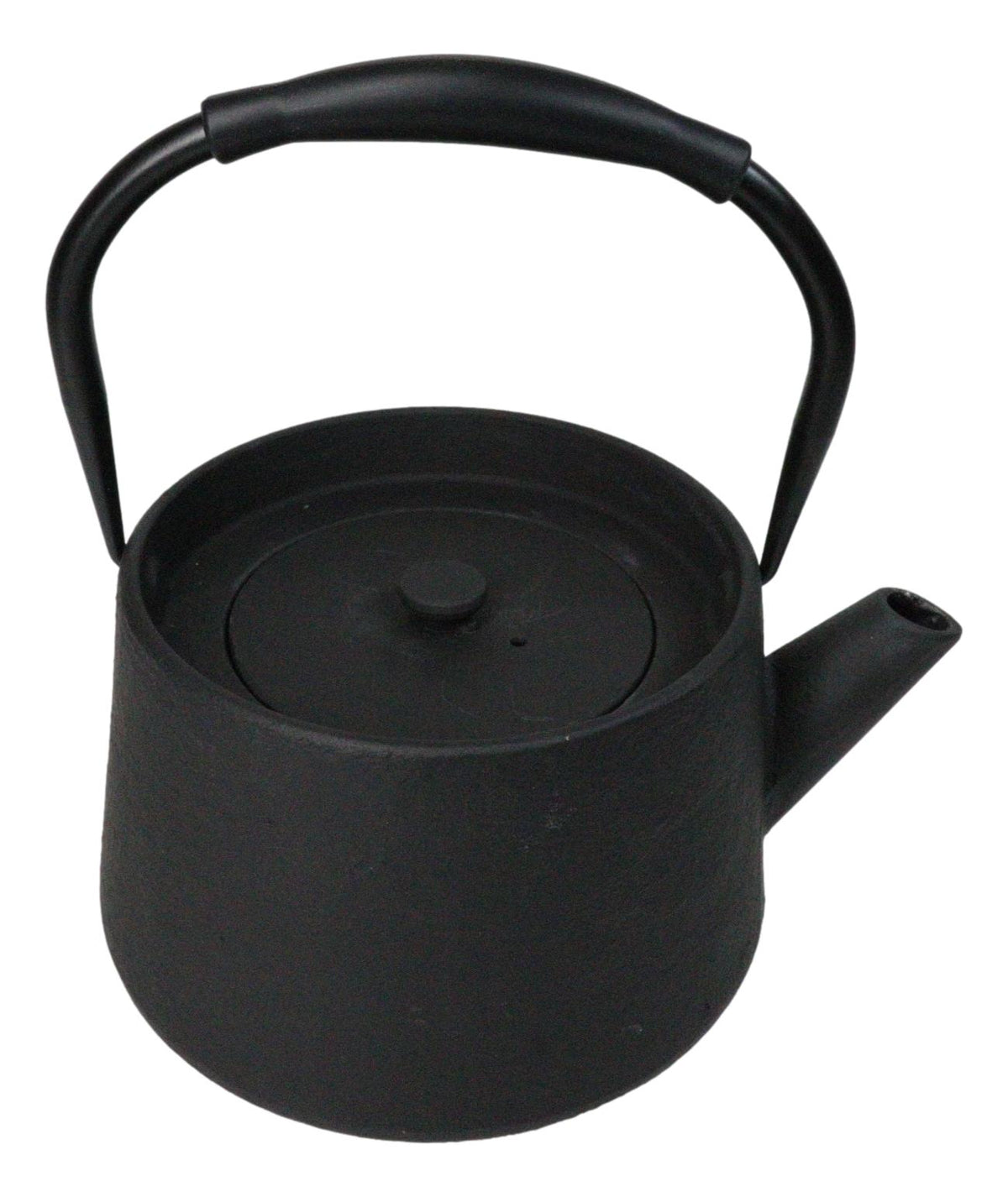 Black Modern Straight Edge Design Tetsubin Larger Cast Iron Teapot 33oz