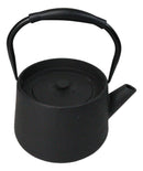 Black Modern Straight Edge Design Tetsubin Larger Cast Iron Teapot 33oz