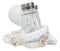 Antique White Nautical Marine Cephalopod Octopus Salt Pepper Shakers Holder Set