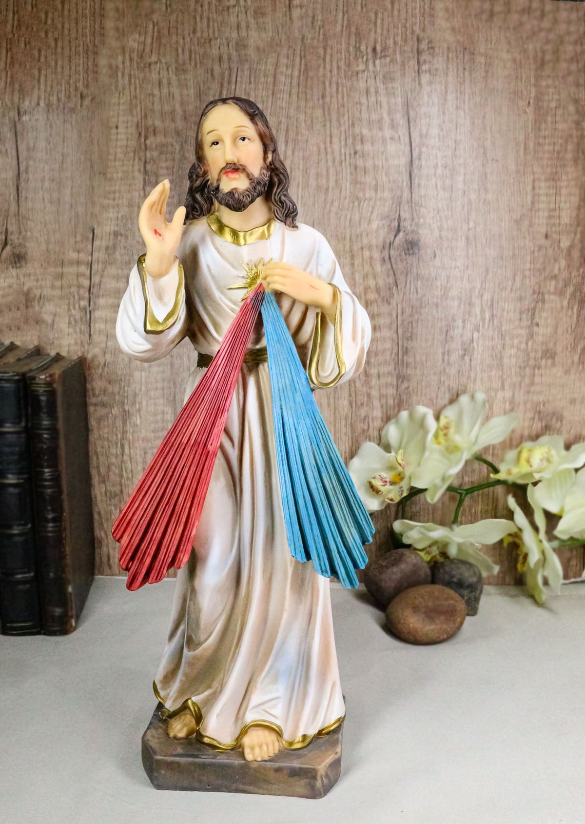 Christian Catholic Devotion Christian Divine Mercy of Jesus Christ Figurine 12"H - Ebros Gift