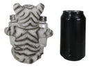 Forest Jungle White Bengal Tiger Cub Hugging Salt And Pepper Shakers Holder Set