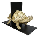 Nautical Marine Turtle Tortoise with Spiked Shell Bookends Sculpture Set 6"H