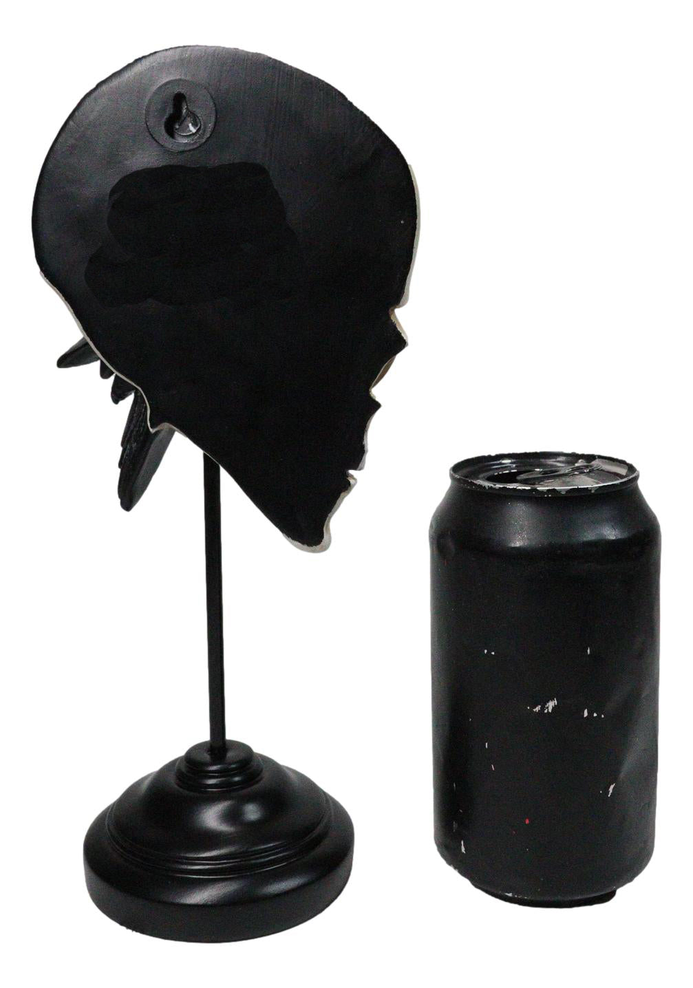 Poe's Raven Nevermore Skull Masque Ornament On Pole Stand Or Wall Sculpture