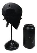 Poe's Raven Nevermore Skull Masque Ornament On Pole Stand Or Wall Sculpture