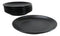 Pack Of 6 Black Silk Melamine Round Appetizer Dessert Side Dishes Plates 7"D