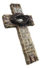 Ichthys Fish Spike Nails Jesus with Scriptural Psalm 126 Faux Wood Wall Cross