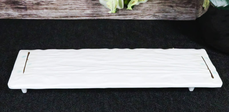 Pack Of 6 Melamine Yukino Hana Rectangular Sushi Entree Serving Platters 12" L