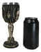 War Dog Steampunk Skeleton Bullet Spiked Mohawk Skull Wine Goblet Chalice Cup