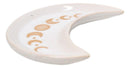Cream White Porcelain Wicca Moon Phase Crescent Trinket Jewelry Dish Tray 5"L