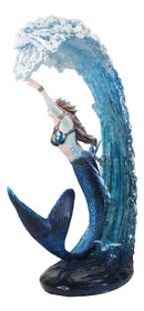 Fantasy Water Elemental Sea Mermaid Sorceress Riding Ocean Waves Figurine