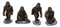Set of 4 Forest Mythical Creature Sasquatch Big Foot Cryptid Apes Figurines