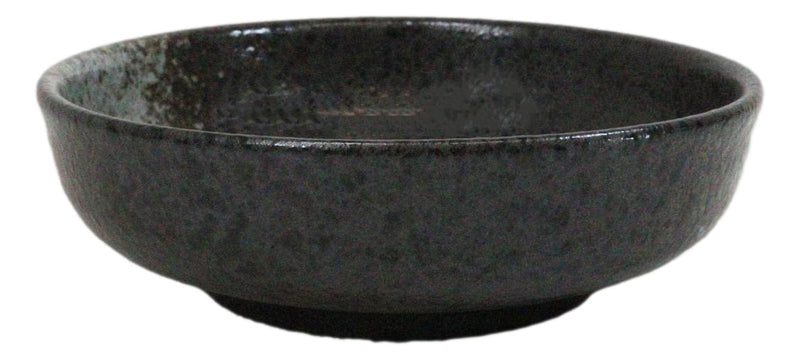 Pack Of 5 Charcoal Grey Tone Hakumu Collection Shallow Bowl Or Deep Plates 10oz