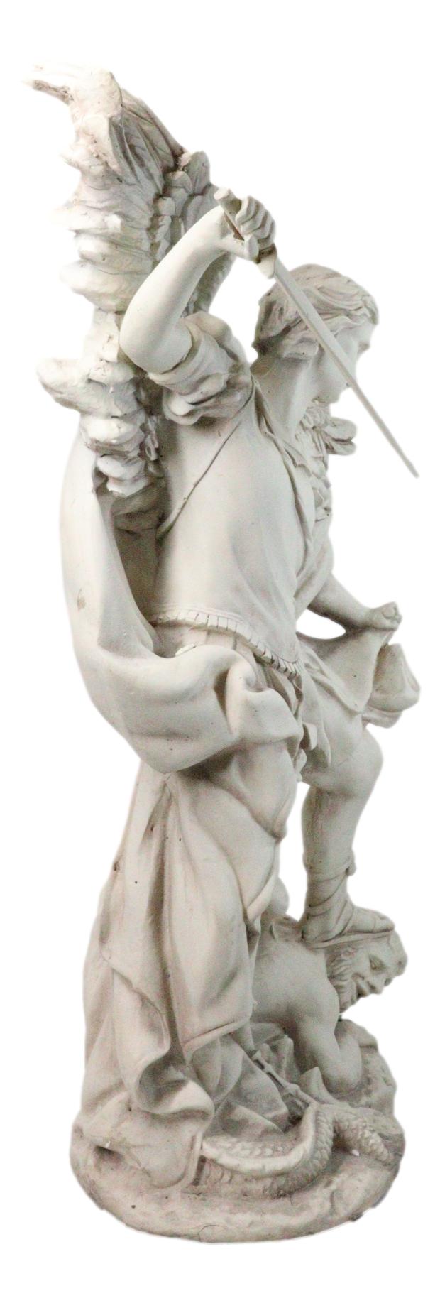 Catholic Church Archangel Saint Michael With Sword Large Outdoor Statue 24"H - Ebros Gift