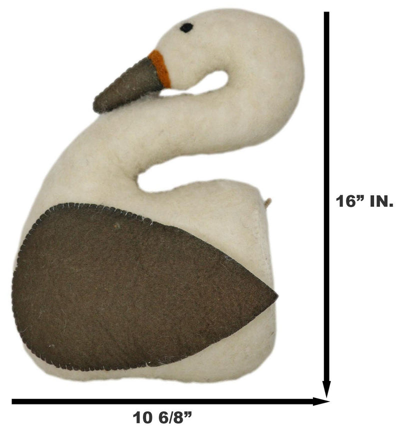 Adorable Animal Country Swan Bird Whimsical Soft Plush Doll Wall Head Decor