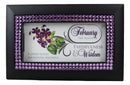 February Amethyst Birthstone Faithfulness And Wisdom Black Musical Trinket Box