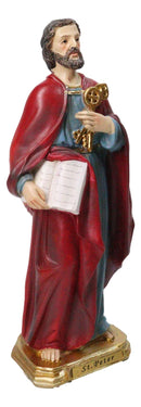 Christian Apostle Of Jesus Saint Peter Holding Key of Heaven Figurine 8"H