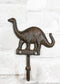 Pack Of 3 Cast Iron Rustic Jurassic Long Neck Brachiosaurus Dinosaur Wall Hooks