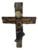 Large Men In Blue Police Officer Gun Eagle Badge Hope Grace Peace Wall Cross