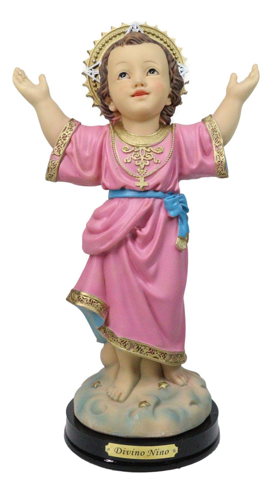 Catholic Christian Santo Nino Divine Child Jesus Christ Figurine With Base 12"H